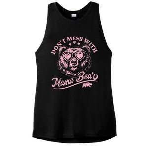 DonT Mess With Mama Bear MotherS Day Ladies PosiCharge Tri-Blend Wicking Tank