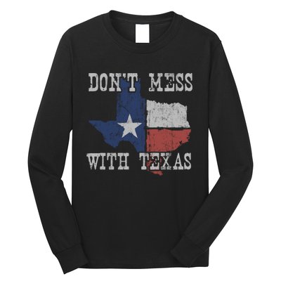 Don't Mess With Vintage Texas Longhorn Lone Star State Long Sleeve Shirt