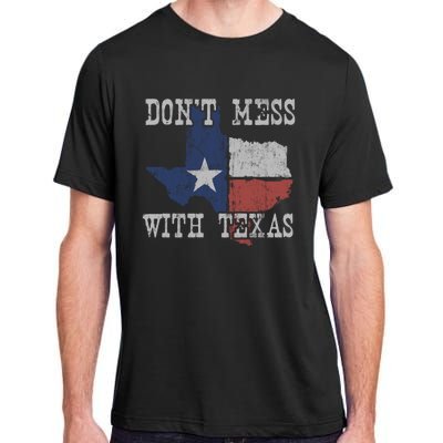 Don't Mess With Vintage Texas Longhorn Lone Star State Adult ChromaSoft Performance T-Shirt