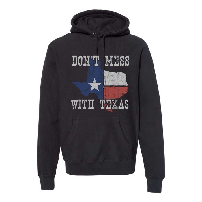 Don't Mess With Vintage Texas Longhorn Lone Star State Premium Hoodie