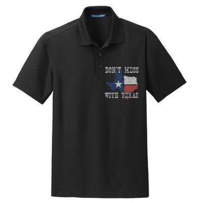 Don't Mess With Vintage Texas Longhorn Lone Star State Dry Zone Grid Polo