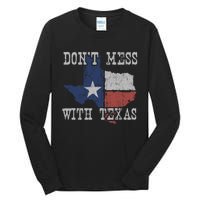 Don't Mess With Vintage Texas Longhorn Lone Star State Tall Long Sleeve T-Shirt