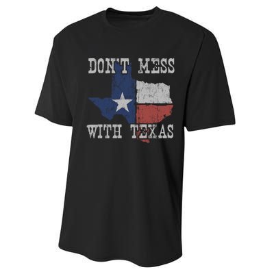 Don't Mess With Vintage Texas Longhorn Lone Star State Performance Sprint T-Shirt