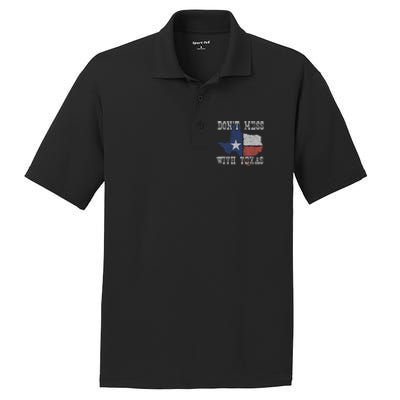 Don't Mess With Vintage Texas Longhorn Lone Star State PosiCharge RacerMesh Polo