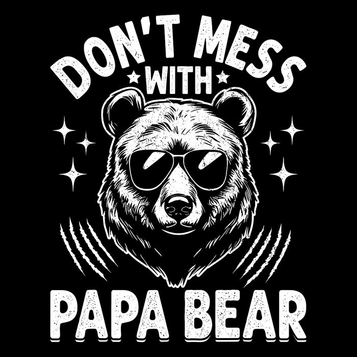 Don't Mess With Papa Bear Short Acrylic Beanie