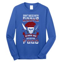 Dont Mess With Chef Cooks Kitchen Cooking Skull Funny Funny Gift Long Sleeve Shirt