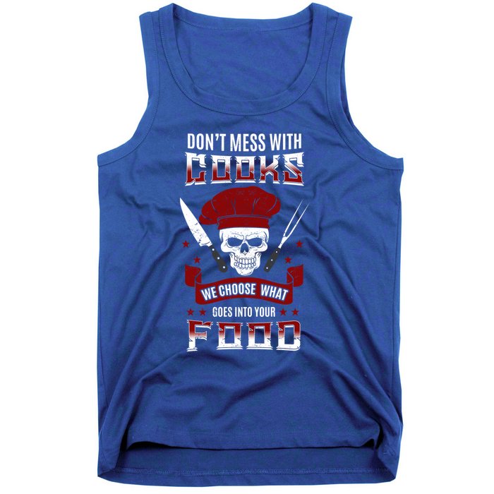 Dont Mess With Chef Cooks Kitchen Cooking Skull Funny Funny Gift Tank Top