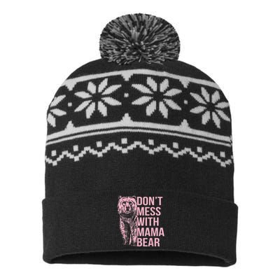 DonT Mess With Mama Bear USA-Made Snowflake Beanie