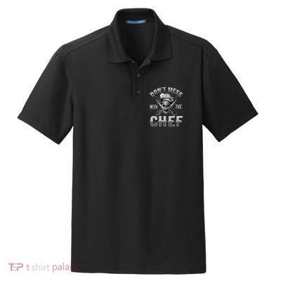 Dont Mess With The Chef Cook Kitchen Commercial Kitchen Funny Gift Dry Zone Grid Polo