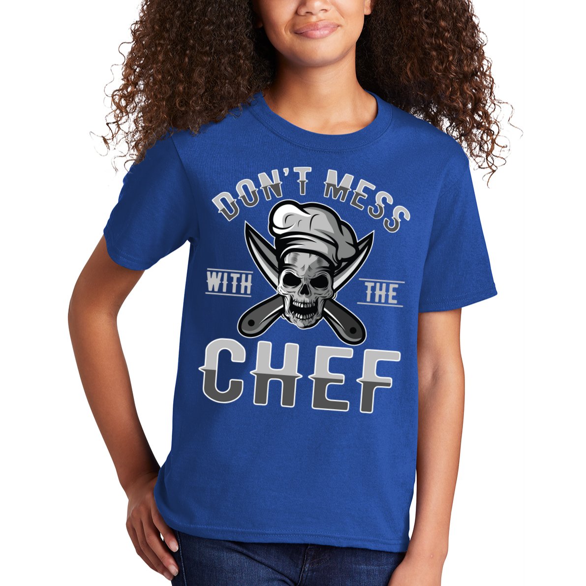 Dont Mess With The Chef Cook Kitchen Commercial Kitchen Funny Gift Kids T-Shirt