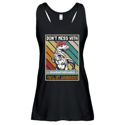 Dont Mess With Grandmothersaurus Ladies Essential Flowy Tank