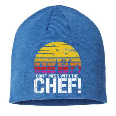 Dont Mess With The Chef Cook Kitchen Commercial Kitchen Funny Gift Sustainable Beanie