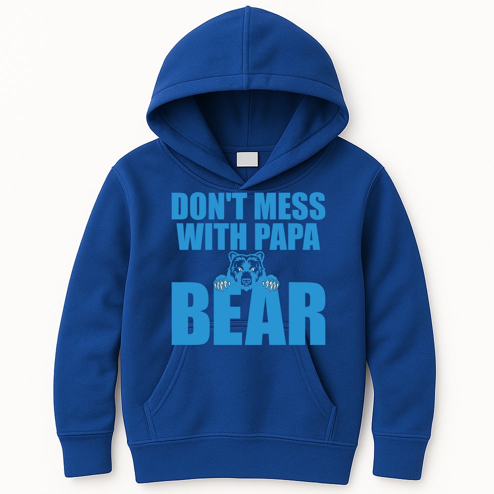 Dont Mess With Papa Bear Funny Gift Kids Hoodie
