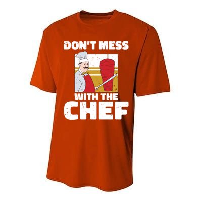 Dont Mess With The Chef Kitchen Culinary Cook Gift Performance Sprint T-Shirt