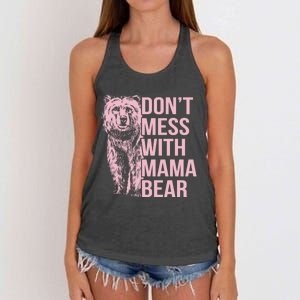 Dont Mess With Mama Bear Mothers Day Women's Knotted Racerback Tank