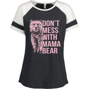 Dont Mess With Mama Bear Mothers Day Enza Ladies Jersey Colorblock Tee