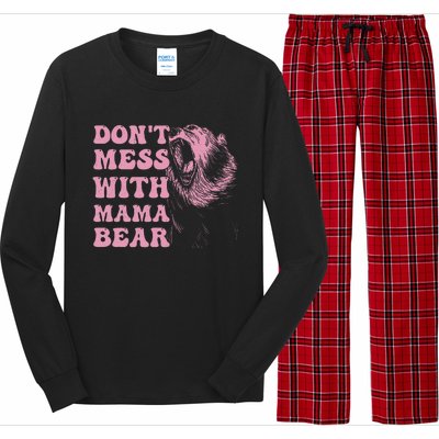 Don't Mess with Mama Bear Funny Mothers Day Long Sleeve Pajama Set