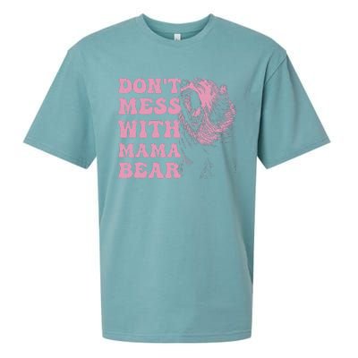 Don't Mess with Mama Bear Funny Mothers Day Sueded Cloud Jersey T-Shirt