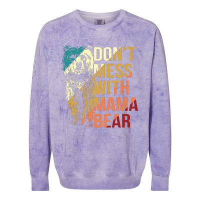 Dont Mess With Mama Bear Colorblast Crewneck Sweatshirt