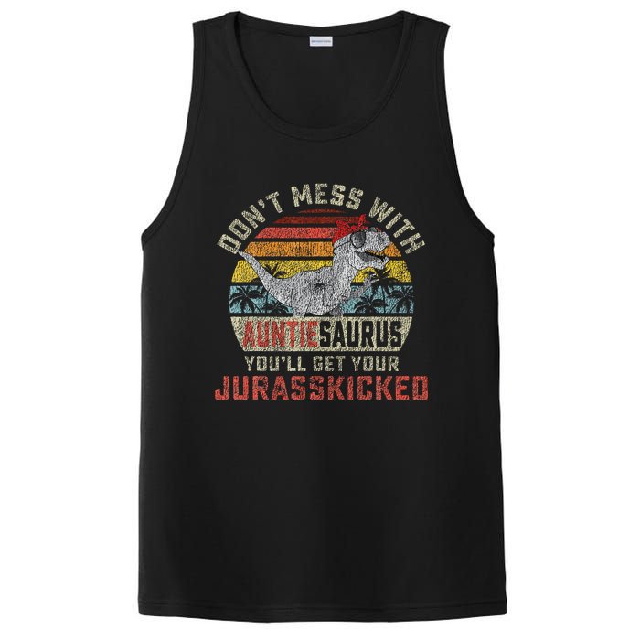 Dont Mess With Auntiesaurus Youll Get Jurasskicked Auntie PosiCharge Competitor Tank