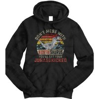 Dont Mess With Auntiesaurus Youll Get Jurasskicked Auntie Tie Dye Hoodie