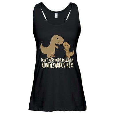 DonT Mess With An Autism Aunt Auntiesaurus Rex Ladies Essential Flowy Tank