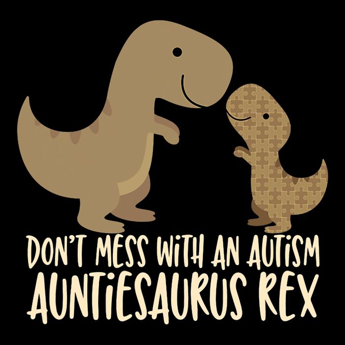 DonT Mess With An Autism Aunt Auntiesaurus Rex 16 in Basic Backpack