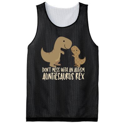 DonT Mess With An Autism Aunt Auntiesaurus Rex Mesh Reversible Basketball Jersey Tank