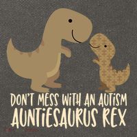 DonT Mess With An Autism Aunt Auntiesaurus Rex Cotton Canvas Backpack