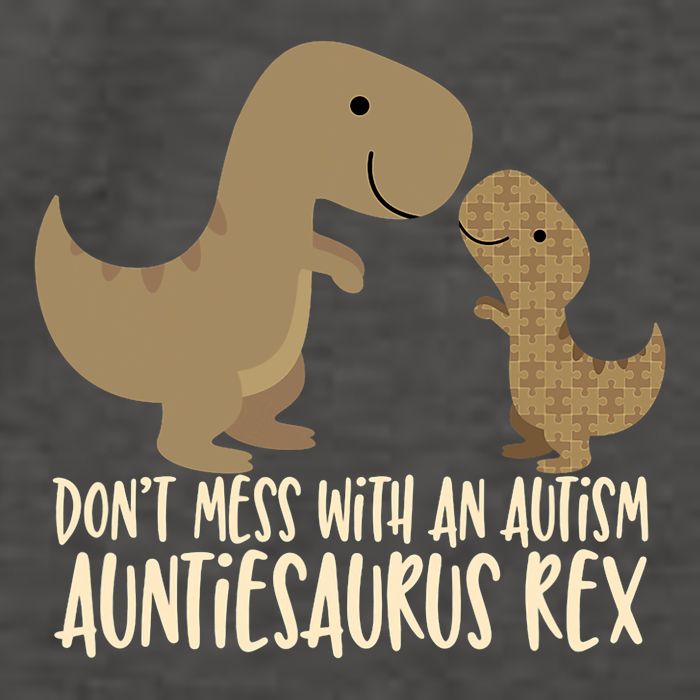 DonT Mess With An Autism Aunt Auntiesaurus Rex Vector Backpack