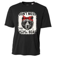 Don't Mess with Mama Bear Funny Mom Bleached Mothers Day Cooling Performance Crew T-Shirt