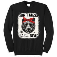 Don't Mess with Mama Bear Funny Mom Bleached Mothers Day Sweatshirt