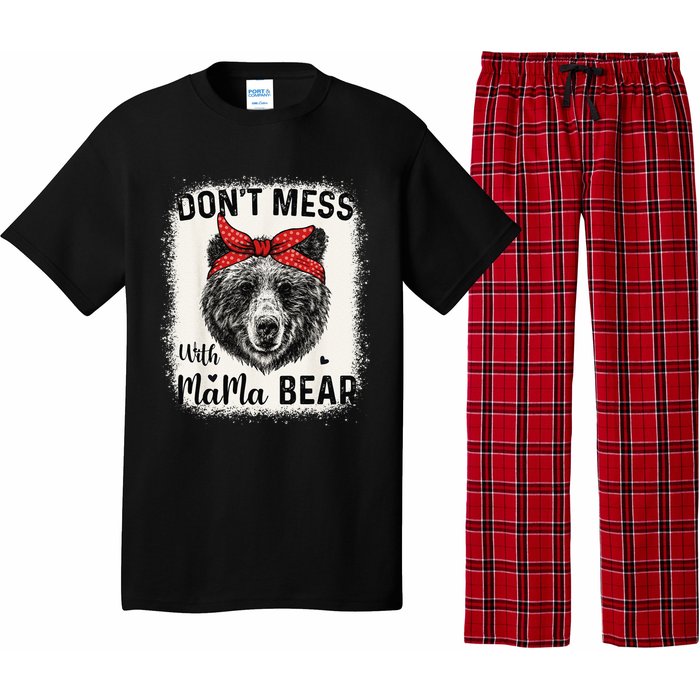 Don't Mess with Mama Bear Funny Mom Bleached Mothers Day Pajama Set