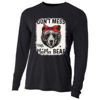 Don't Mess with Mama Bear Funny Mom Bleached Mothers Day Cooling Performance Long Sleeve Crew