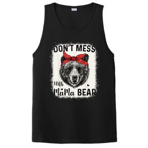 Don't Mess with Mama Bear Funny Mom Bleached Mothers Day PosiCharge Competitor Tank