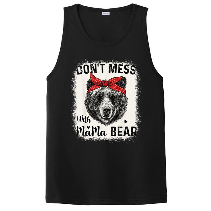 Don't Mess with Mama Bear Funny Mom Bleached Mothers Day PosiCharge Competitor Tank