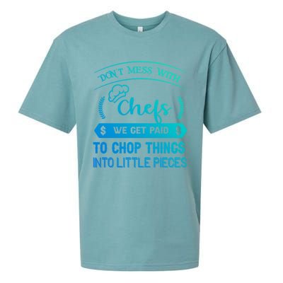 Dont Mess With Chefs Funny Restaurant Chef Gift Sueded Cloud Jersey T-Shirt