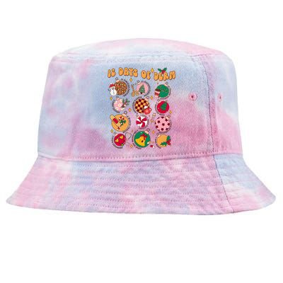 Derm Nurse 12 Days Of Nursing Hospital Christmas Tie-Dyed Bucket Hat