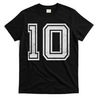 Distressed Number 10 Retro Number T-Shirt