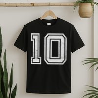 Distressed Number 10 Retro Number T-Shirt
