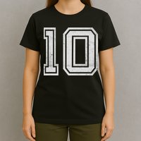 Distressed Number 10 Retro Number T-Shirt