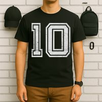 Distressed Number 10 Retro Number T-Shirt