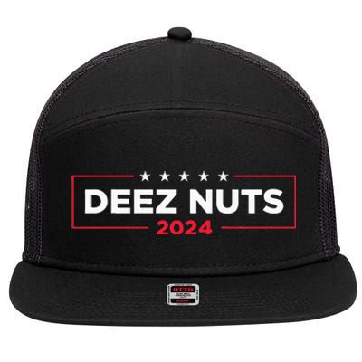 Deez Nuts 2024 Humorous Meme Campaign 7 Panel Mesh Trucker Snapback Hat