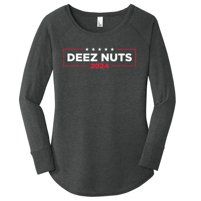 Deez Nuts 2024 Humorous Meme Campaign Women's Perfect Tri Tunic Long Sleeve Shirt