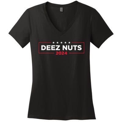 Deez Nuts 2024 Humorous Meme Campaign Women's V-Neck T-Shirt