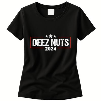 Deez Nuts 2024 Meme Campaign Funny Election Womens T-Shirt