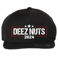 Deez Nuts 2024 Meme Campaign Funny Election Wool Snapback Cap