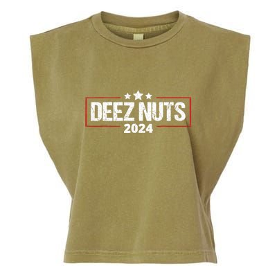 Deez Nuts 2024 Meme Campaign Funny Election Garment-Dyed Women's Muscle Tee