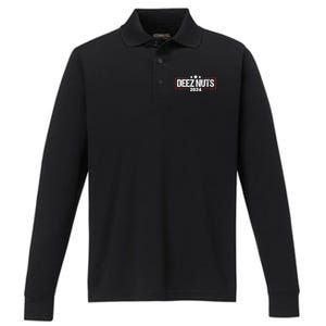 Deez Nuts 2024 Humorous Meme Campaign Performance Long Sleeve Polo