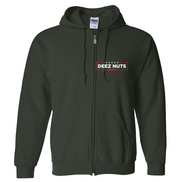 Deez Nuts 2024 Humorous Meme Campaign Full Zip Hoodie